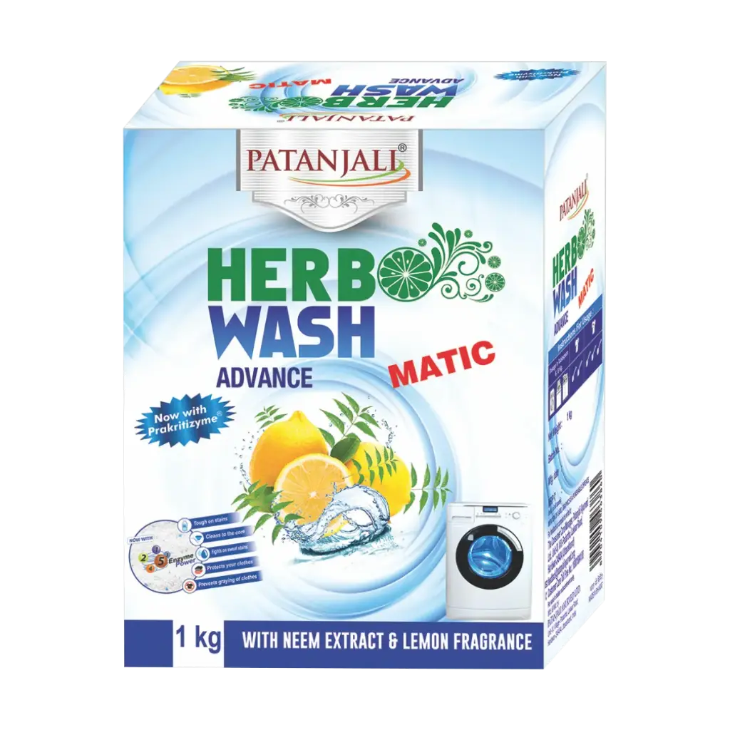 Patanjali Herbo Wash Advance Matic Detergent Powder 1kg 