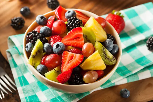 Fresh Fruits By Wooden Spoon 