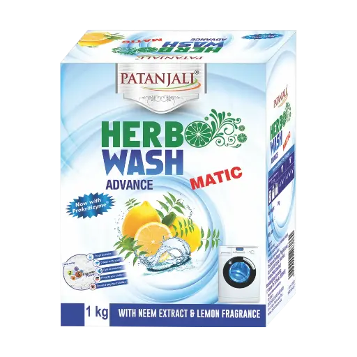 Patanjali Herbo Wash Advance Matic Detergent Powder 1kg 