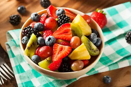 Fresh Fruits By Wooden Spoon 