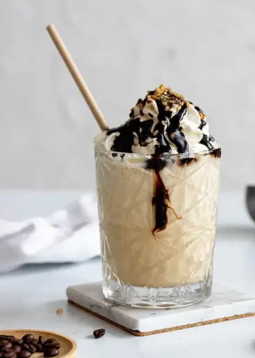 Cold coffee with ice cream By Wooden Spoon 