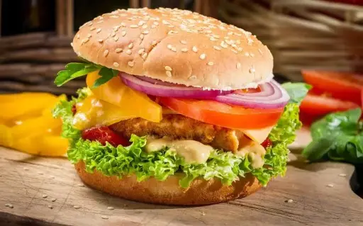 Veg Burger Premium by Delicious Pizza  